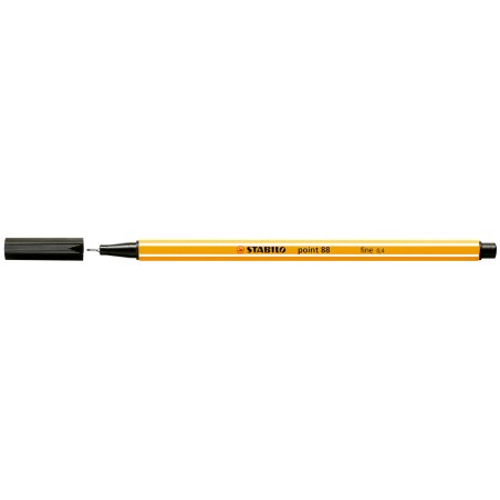 stylo fineliner jaune Stabilo point 88