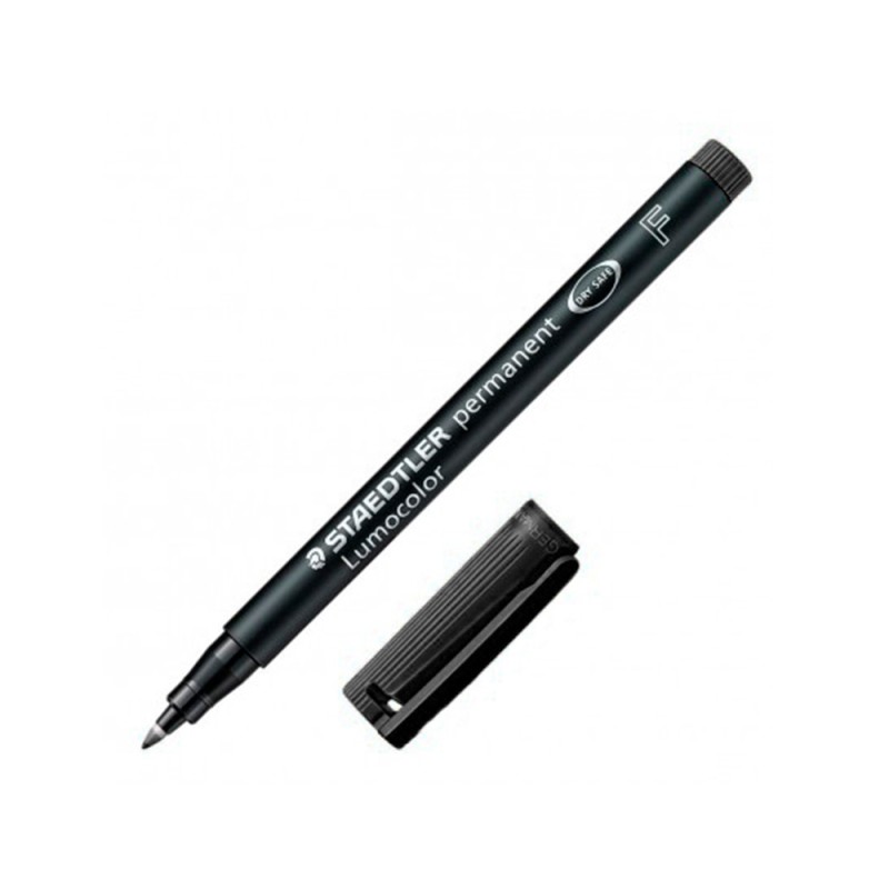 Staedtler Lumocolor 318 Noir lot de 10 marqueurs permanents Staedtler Lumocolor 318 Noir lot de 10 marqueurs permanents