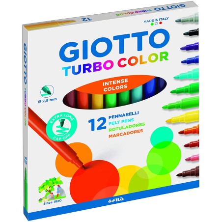 boîte 12 feutres Giotto colorés