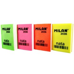 Gommes rectangulaires Milan Nata 2036 lot de 36