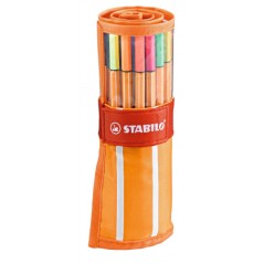 trousse cylindrique orange feutres Stabilo