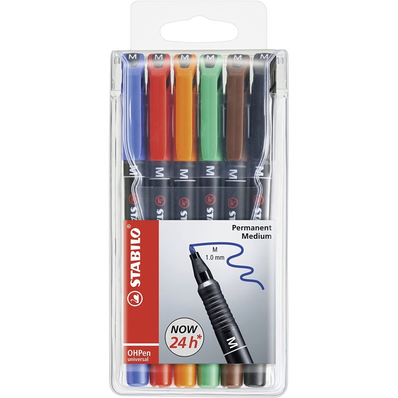 Marqueurs OHPen Stabilo lot de 6