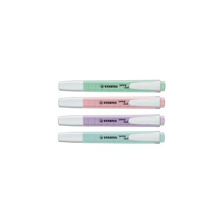 Surligneurs pastel Stabilo lot quatre