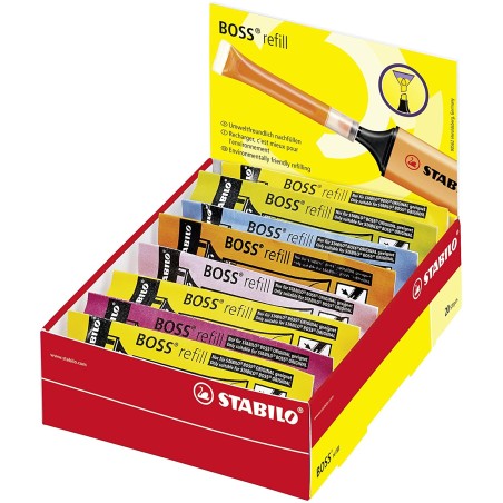 boîte recharges Stabilo Boss assorties