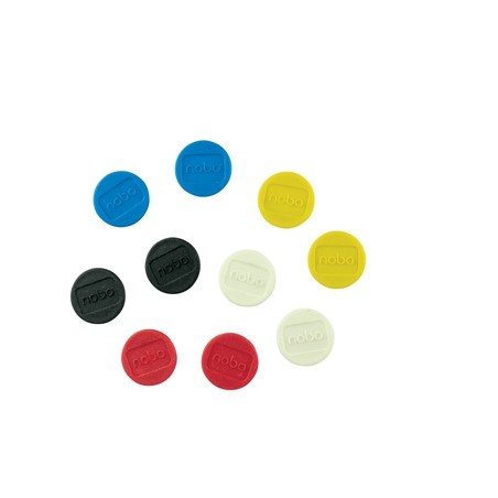 ✅ Nobo Aimants Magnétiques - 13mm - Couleurs Assorties (Lot de 10) couleur en stock