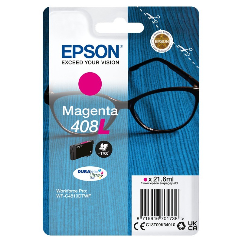 Cartouche encre Epson 408L Magenta (C13T09K34010)