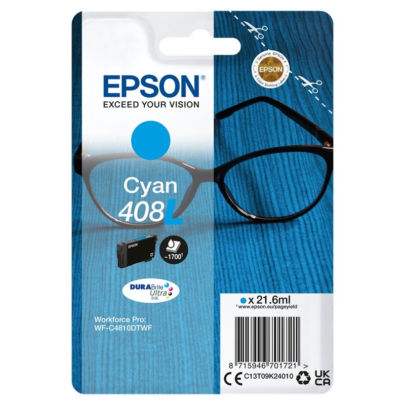 Cartouche encre Epson 408L Cyan (C13T09K24010) Cartouche encre Epson 408L Cyan (C13T09K24010)