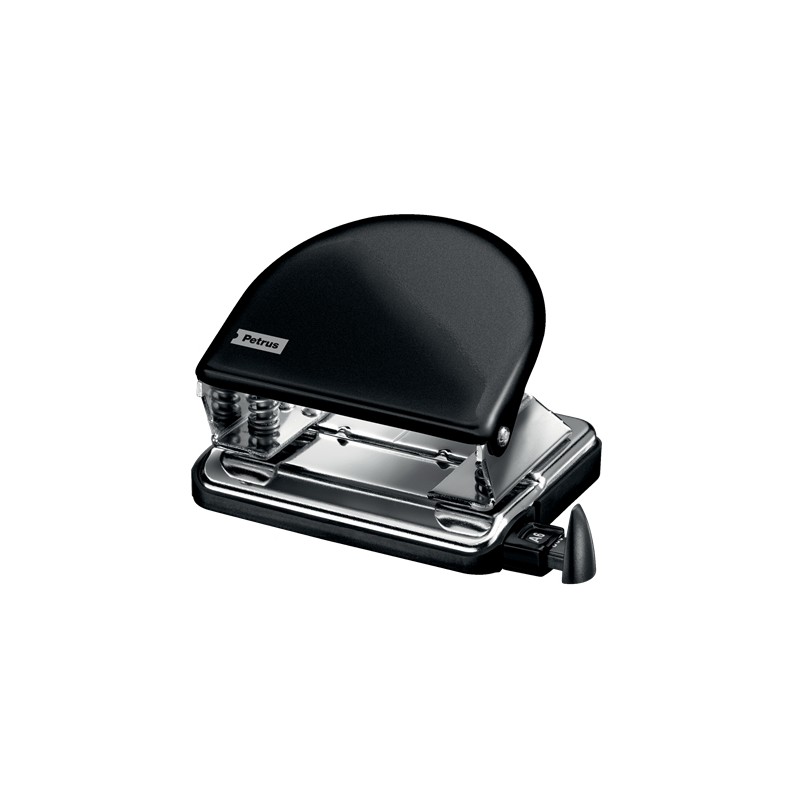 Petrus 52 Perfo Métal - 20 Feuilles - Marques format - Vidage facile - Poinçons 5,5 mm - Noir