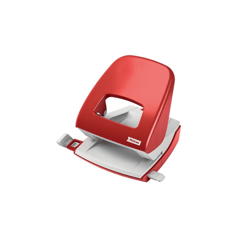 Petrus 62 Perfo Métal - 30 feuilles - Marques format - Vidage facile - Poinçons 5,5 mm - Rouge