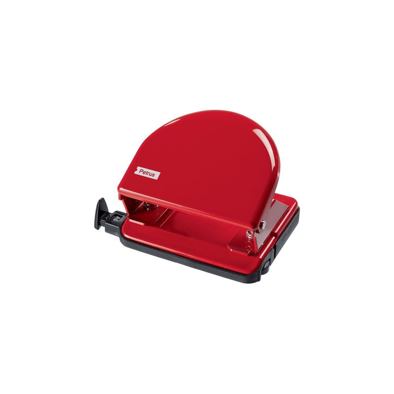 Petrus 52 Perfo Métal - 20 Feuilles - Marques format - Vidange facile - Poinçons 5,5 mm - Rouge