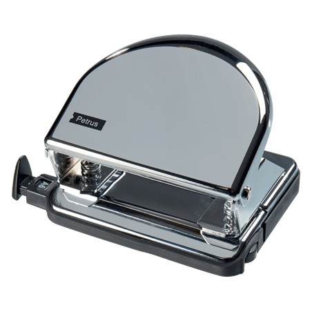 ✅ Petrus 52C Perfo Métal - 20 Feuilles - Marques format - Vidage facile - Poinçons 5,5 mm - Chrome couleur en stock