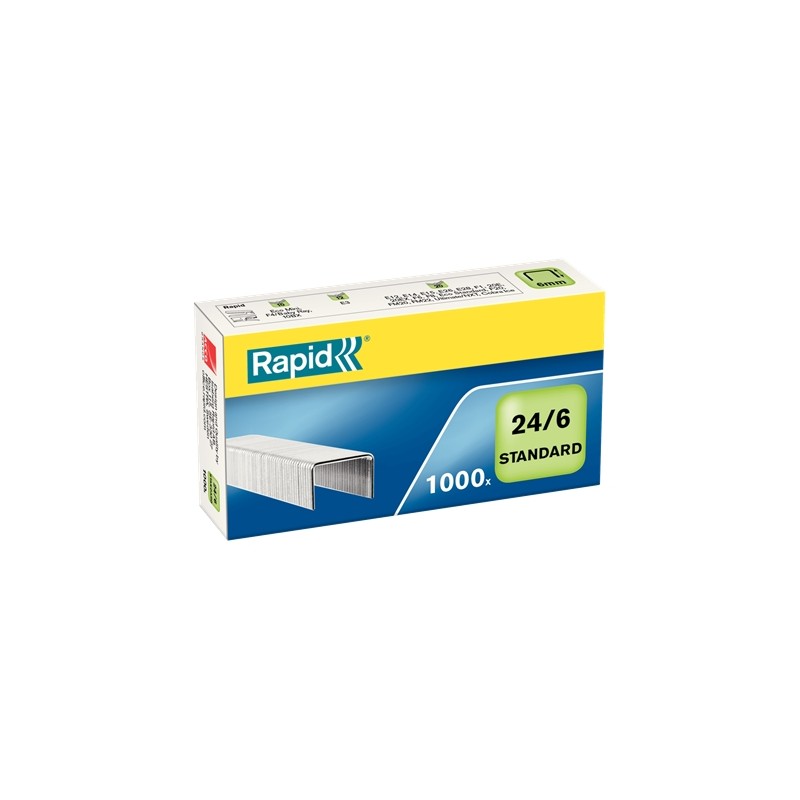 LOT de 20 Rapid Staples 24/6 Comfort Jusqu'à 20 Feuilles - Boîte de 1000 Agrafes - Fil Flexible LOT de 20 Rapid Staples 24/6 Comfort Jusqu'à 20 Feuilles - Boîte de 1000 Agrafes - Fil Flexible
