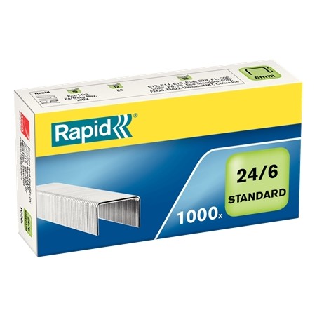 ✅ LOT de 20 Rapid Staples 24/6 Comfort Jusqu'à 20 Feuilles - Boîte de 1000 Agrafes - Fil Flexible en stock