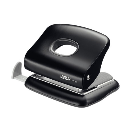 ✅ Rapid FC20 Perfo - 20 feuilles - Vidange facile - Poinçons 5,5 mm - noir couleur en stock