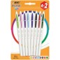 Stylos bille Bic Cristal Up pack de 8 couleurs assorties
