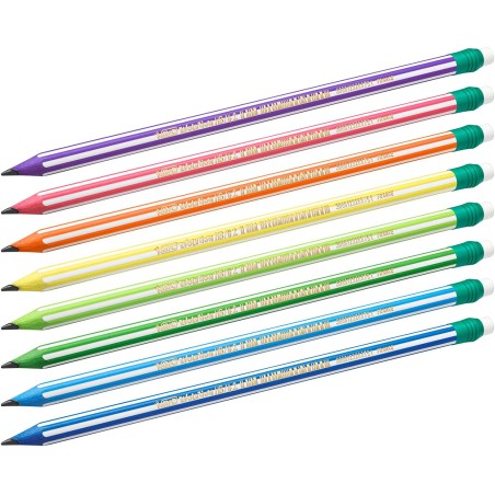 Crayons HB Bic Evolution Stripes - Set de 8 | Papeterie

