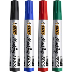 Bic 2300 Ecolutions Marqueurs Permanents Lot de 4 Couleurs