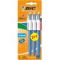 Stylo bille 4 couleurs Bic pack de 3