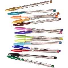 Stylo bille Bic Cristal lot de 15