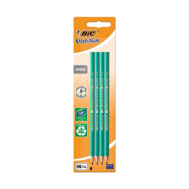 Crayons HB Bic Evolution - Lot de 4 | Papeterie