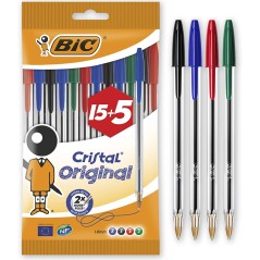 Lot 20 stylos Bic Cristal