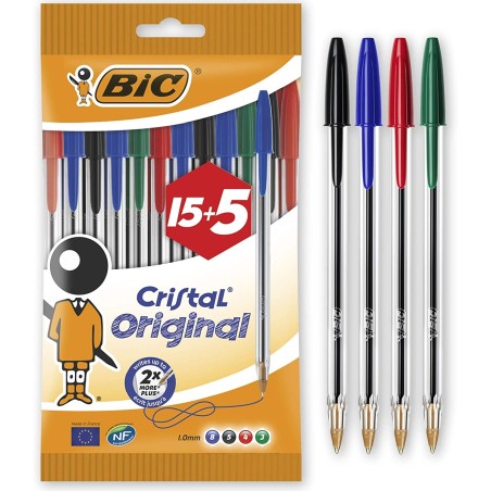 Lot 20 stylos Bic Cristal
