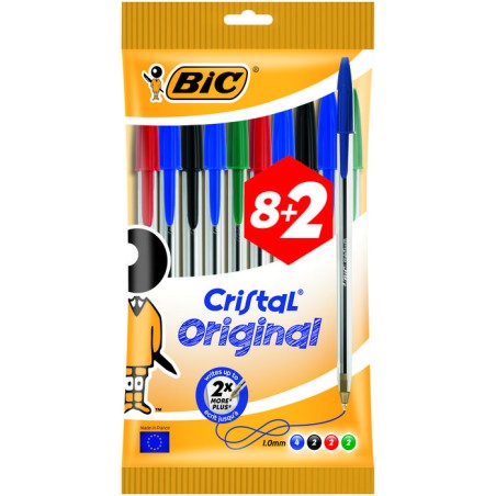 Stylo bille Bic Cristal multicolore