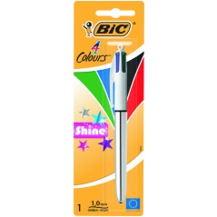 Stylo BIC quatre couleurs blanc