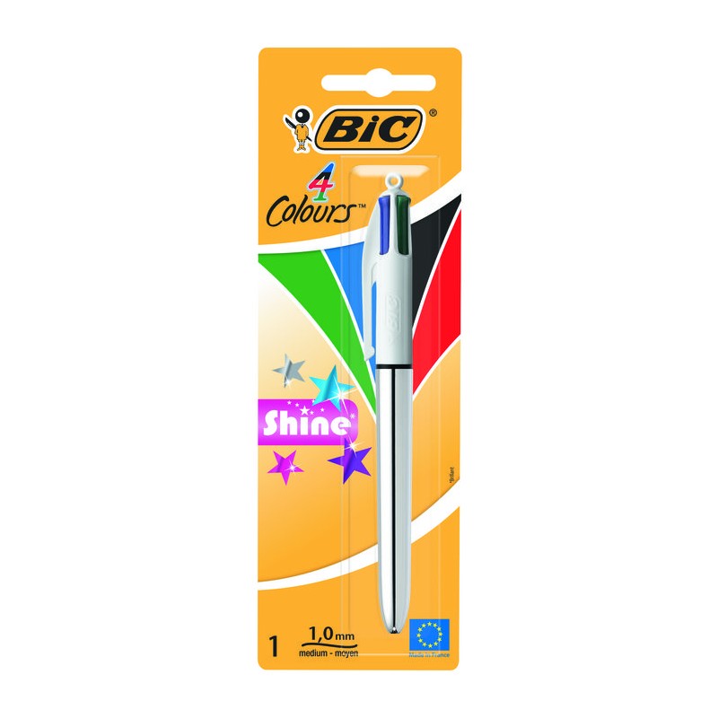 Stylo bille 4 couleurs Shine Bic