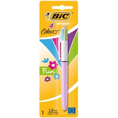 Stylo bille 4 couleurs Bic Fun écriture multicolore