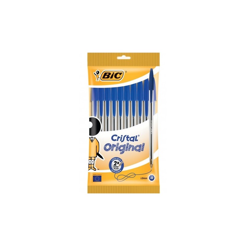 Stylos bille Bic Cristal lot de 10