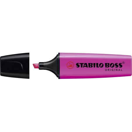 Surligneur Stabilo Boss 70 magenta fluo lot de 10