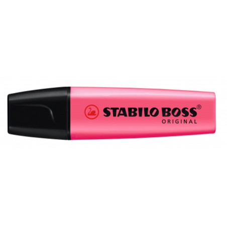 Surligneur Stabilo rose capuchon noir