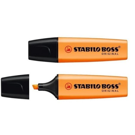 Surligneur Stabilo Boss 70 orange fluo lot de 10