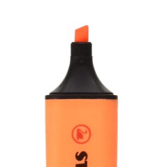 surligneur orange capuchon noir Stabilo