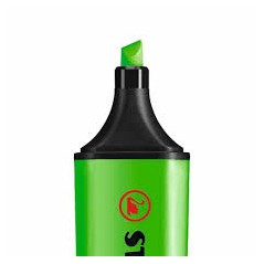 surligneur vert capuchon noir Stabilo