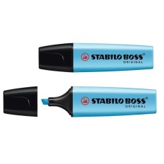 Surligneur Stabilo Boss 70 bleu fluo lot de 10