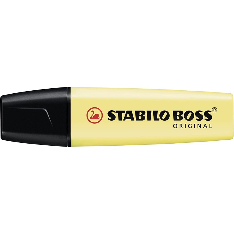 Surligneur Stabilo Boss 70 jaune crémeux lot de 10 Surligneur Stabilo Boss 70 jaune crémeux lot de 10