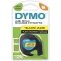 Dymo LetraTag 91202 (S0721620) - Texte noir sur fond jaune - Largeur 12 mm x 4 mètres