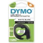 Dymo LetraTag 91200 (S0721510) - Texte noir sur fond blanc - Largeur 12 mm x 4 mètres