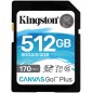 Carte SDXC Kingston 512 Go UHS-I U3 V30 Classe 10 170 Mo/s Canvas Go Plus
