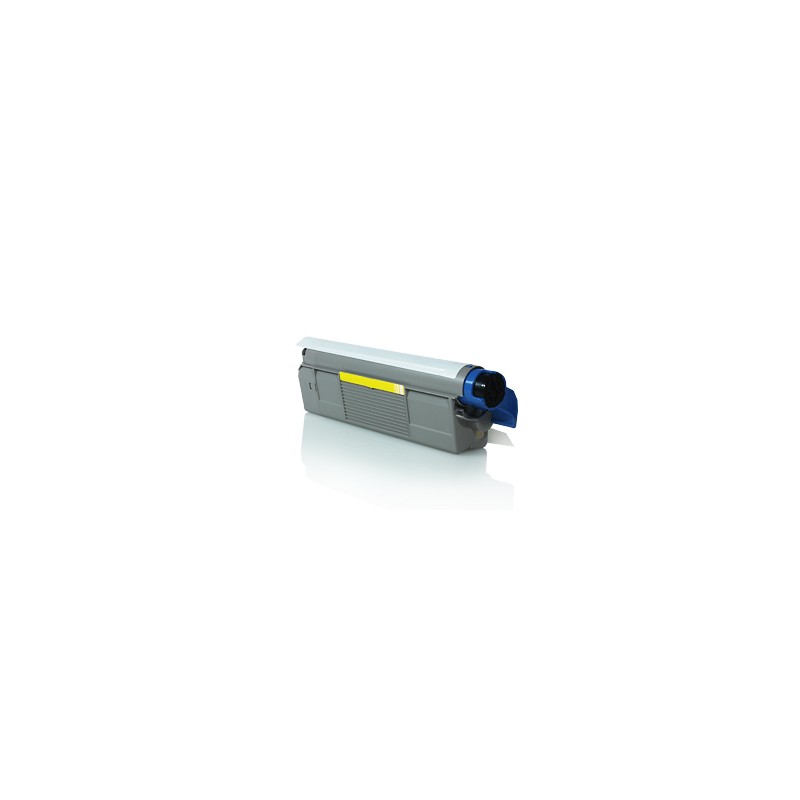 Toner compatible OKI C712 jaune - Remplace 46507613