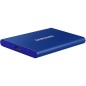 Disque dur SSD externe Samsung T7 1 To PCIe NVMe USB 3.2 - Couleur bleue