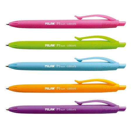 cinq stylos Milan P1 colorés