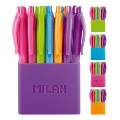 Stylo bille Milan P1 Touch lot de 24 couleurs assorties