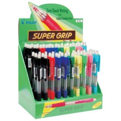 Présentoir portemines Pilot SuperGrip colorés