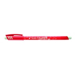 stylo bille rouge motif blanc