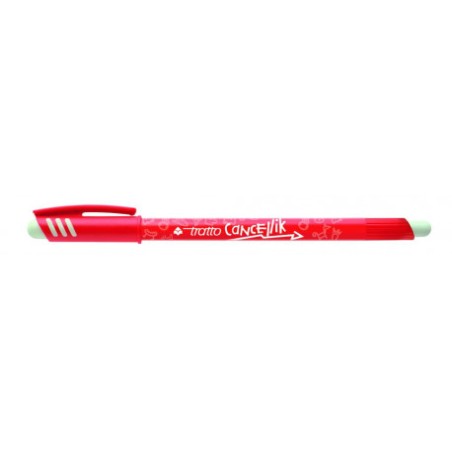 stylo bille rouge motif blanc