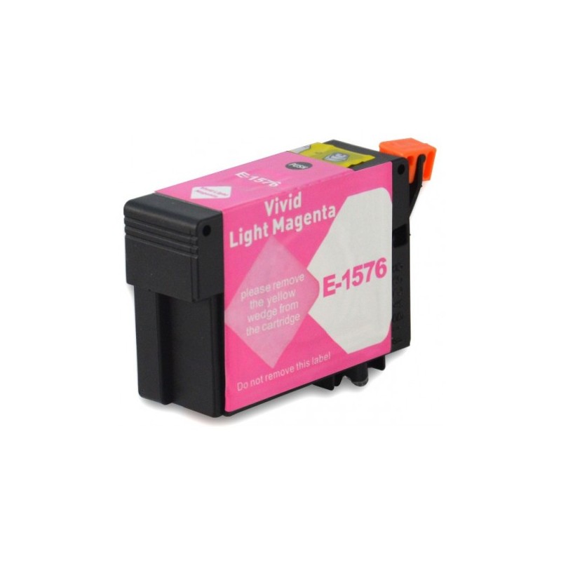 Cartouche compatible Epson T1576 magenta clair - Remplace C13T15764010