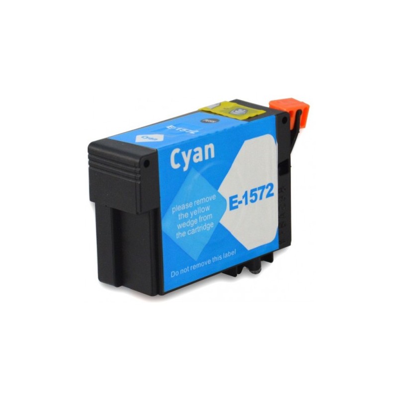 Cartouche compatible Epson T1572 Cyan - Remplace C13T15724010